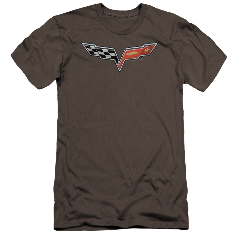 Chevrolet The Vette Medallion - Men's Premium Slim Fit T-Shirt