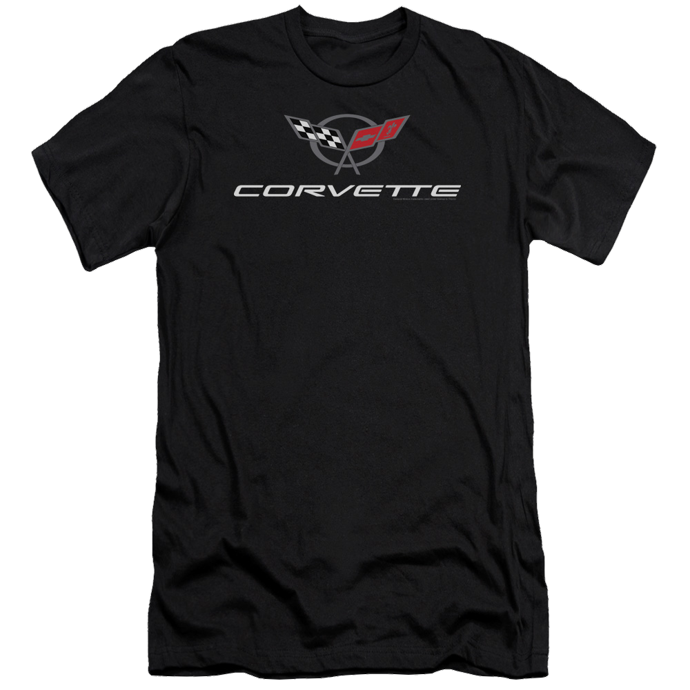 Chevrolet Corvette Modern Emblem - Men's Premium Slim Fit T-Shirt