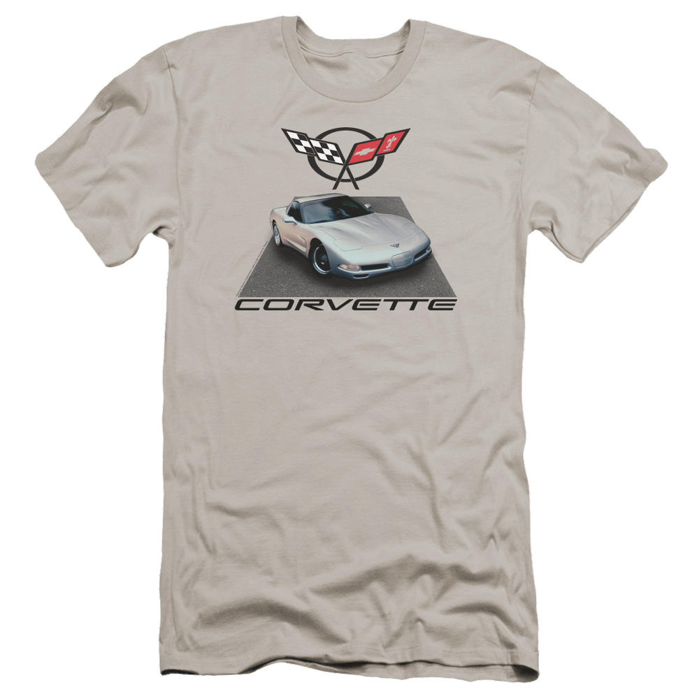 Chevrolet Silver 01 Vette - Men's Premium Slim Fit T-Shirt