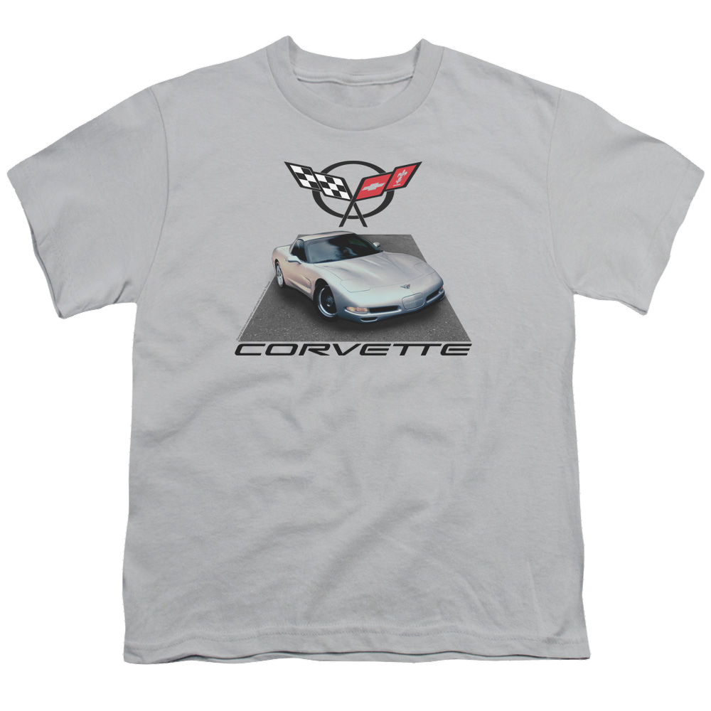 Chevrolet Silver 01 Vette - Youth T-Shirt (Ages 8-12)