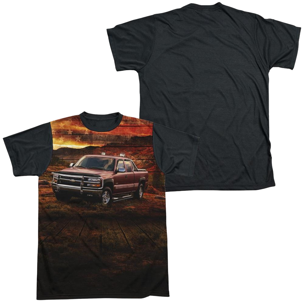 Chevrolet Silverado In The Mud - Men's Black Back T-Shirt