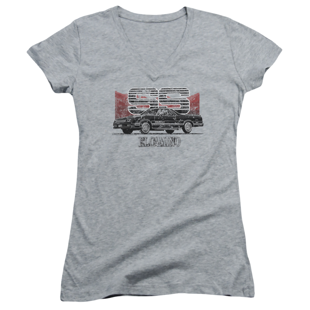 Chevrolet El Camino Ss Mountains - Juniors V-Neck T-Shirt