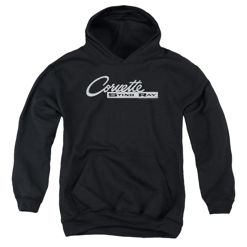 Chevrolet Chrome Stingray Logo - Youth Hoodie (Ages 8-12)