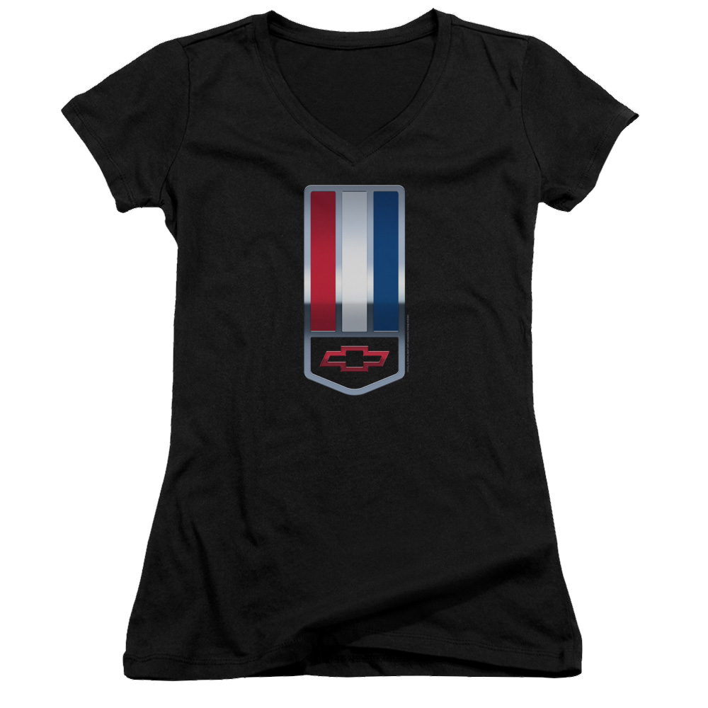 Chevrolet 1998 Camaro Nameplate - Juniors V-Neck T-Shirt