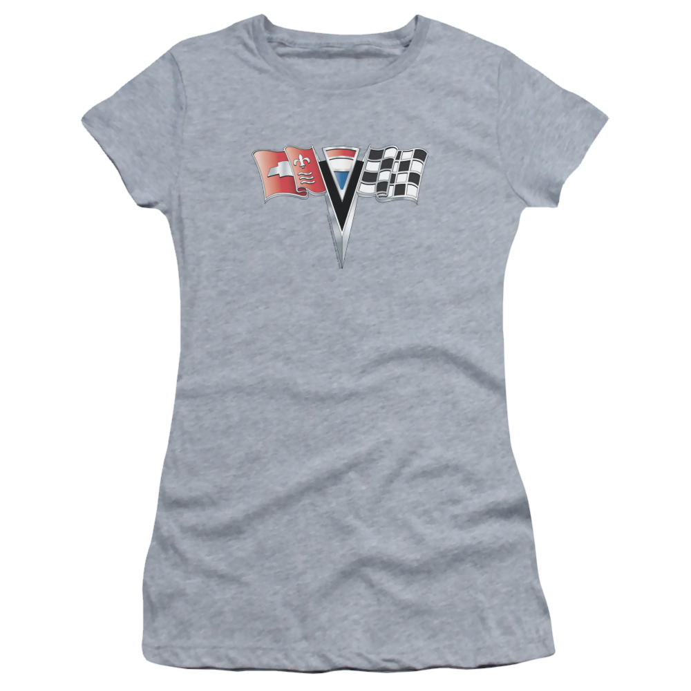 Chevrolet 2nd Gen Vette Nose Emblem - Juniors T-Shirt