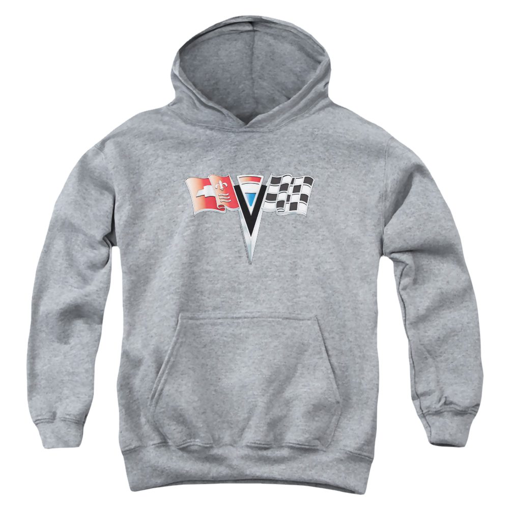 Chevrolet 2nd Gen Vette Nose Emblem - Youth Hoodie (Ages 8-12)
