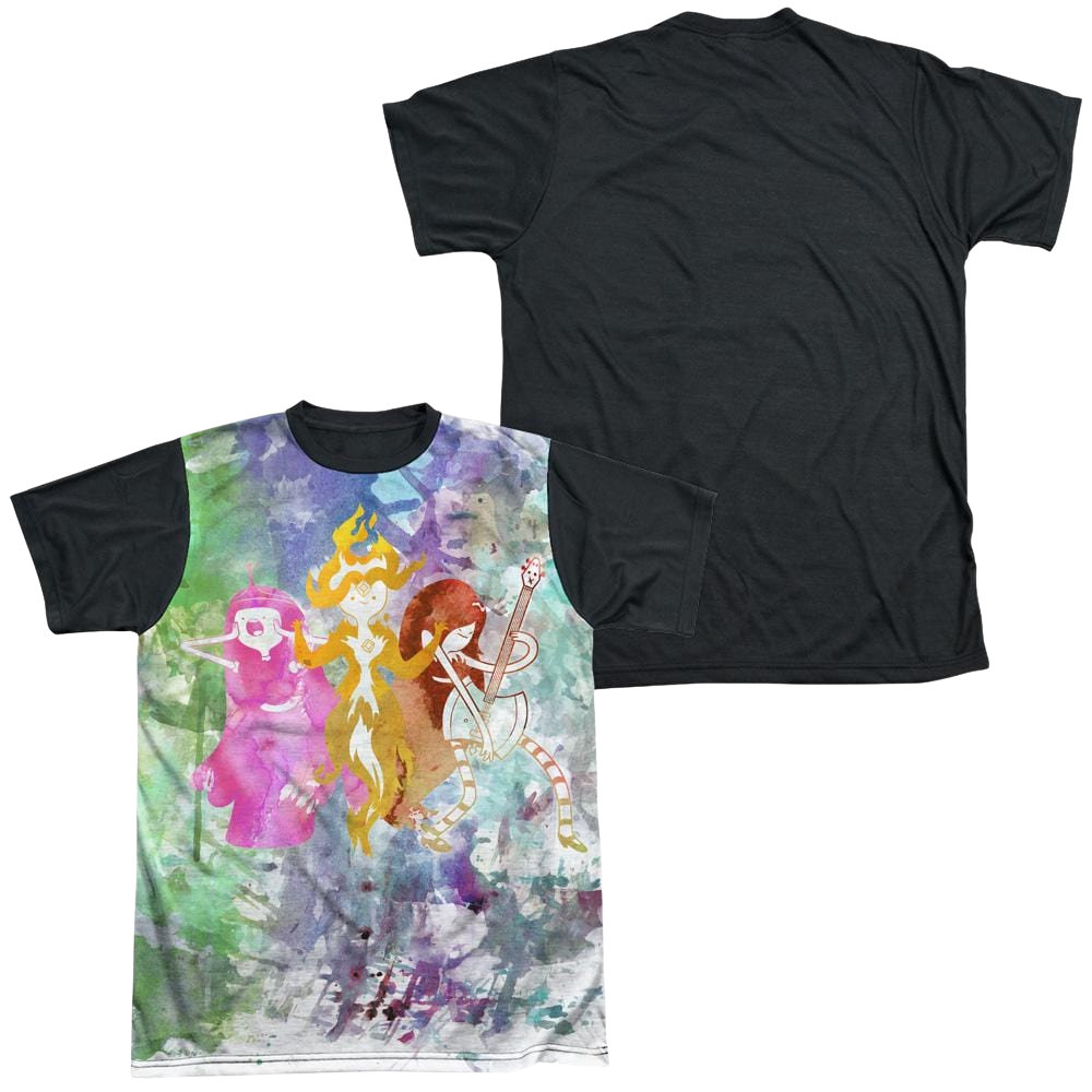 Adventure Time Three Ladies - Men's Black Back T-Shirt