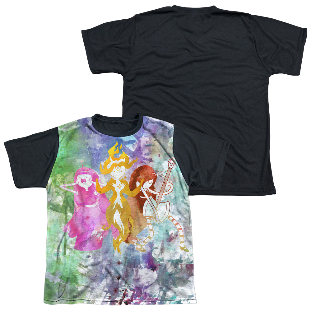 Adventure Time Three Ladies - Youth Black Back T-Shirt