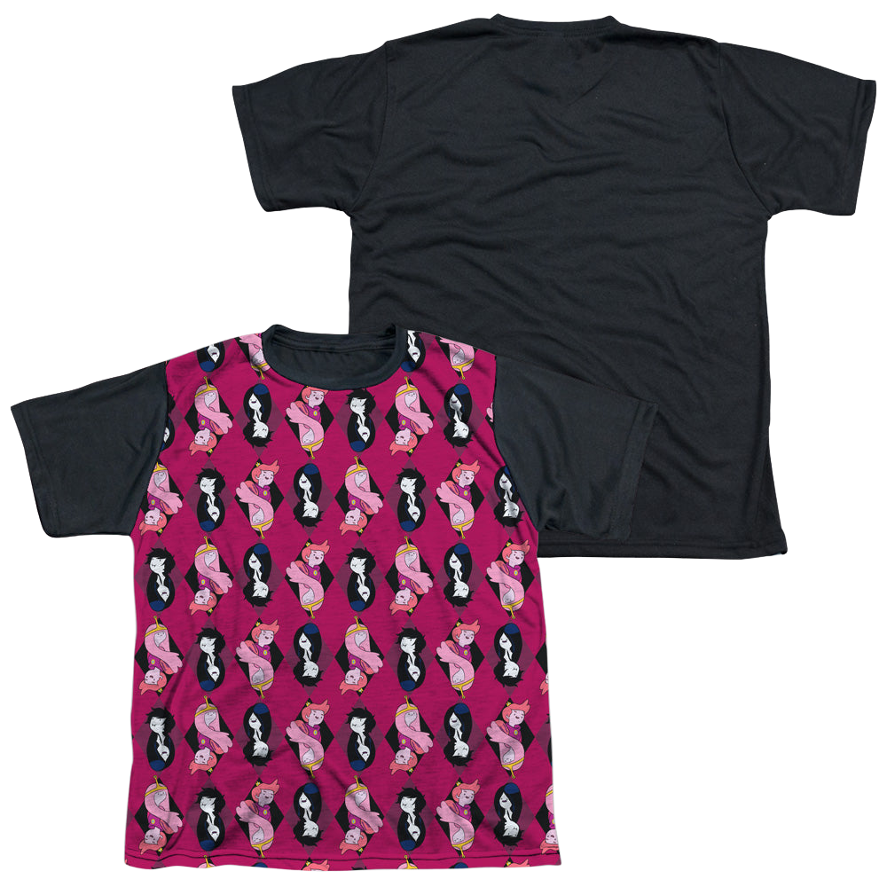 Adventure Time Allover Diamonds - Youth Black Back T-Shirt