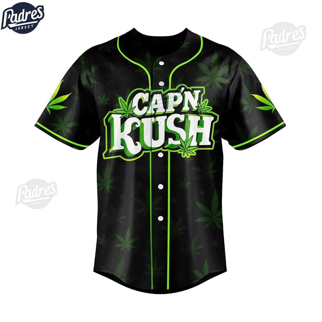 Cap'n Kush Weed Custom Baseball Jersey Style - Padres Jersey Oasis: Elevate Your Baseball Style Game
