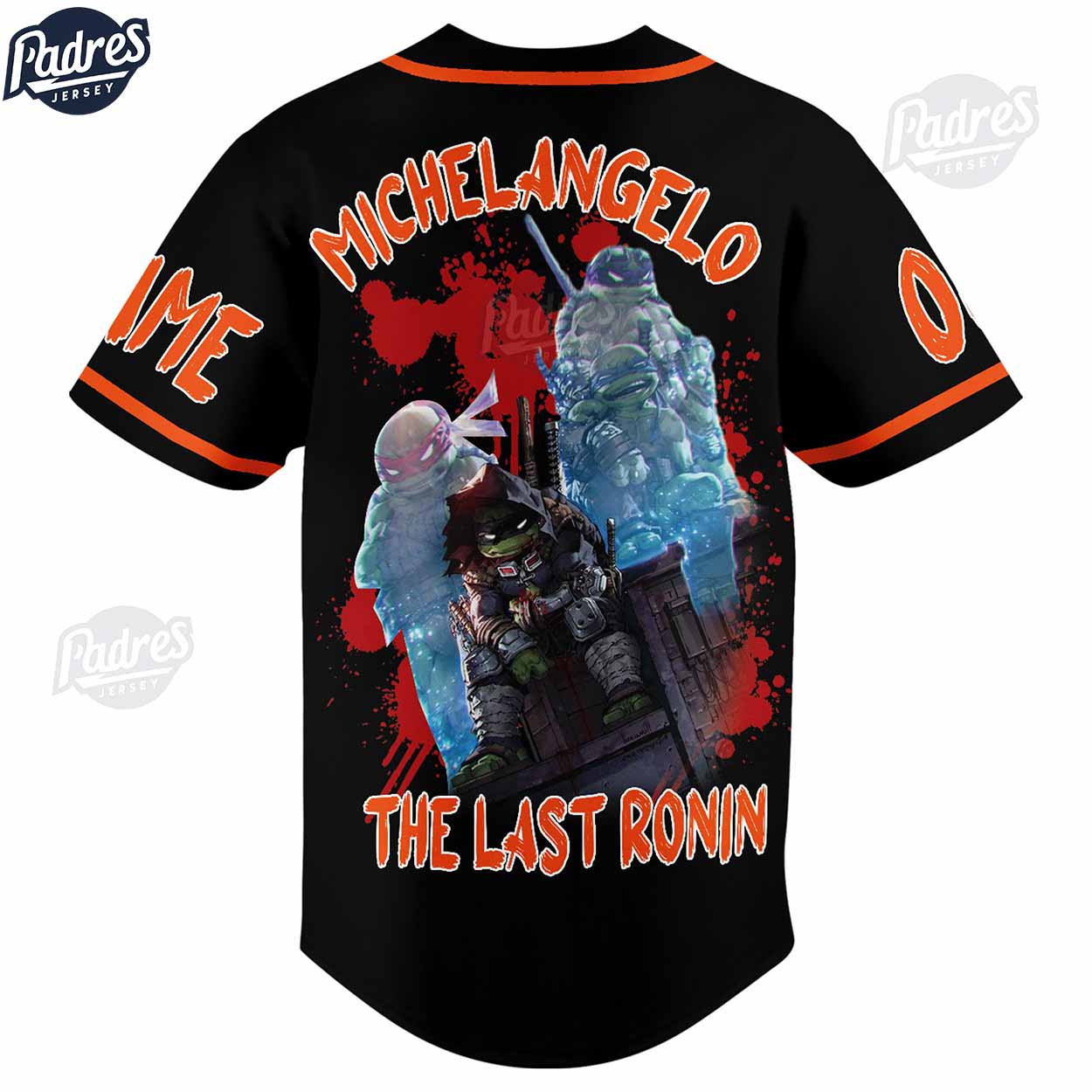 Cartoon Teenage Mutant Ninja Turtles Michelangelo The Last Ronin Custom Baseball Jersey Style - Padres Jersey Oasis: Elevate Your Baseball Style Game