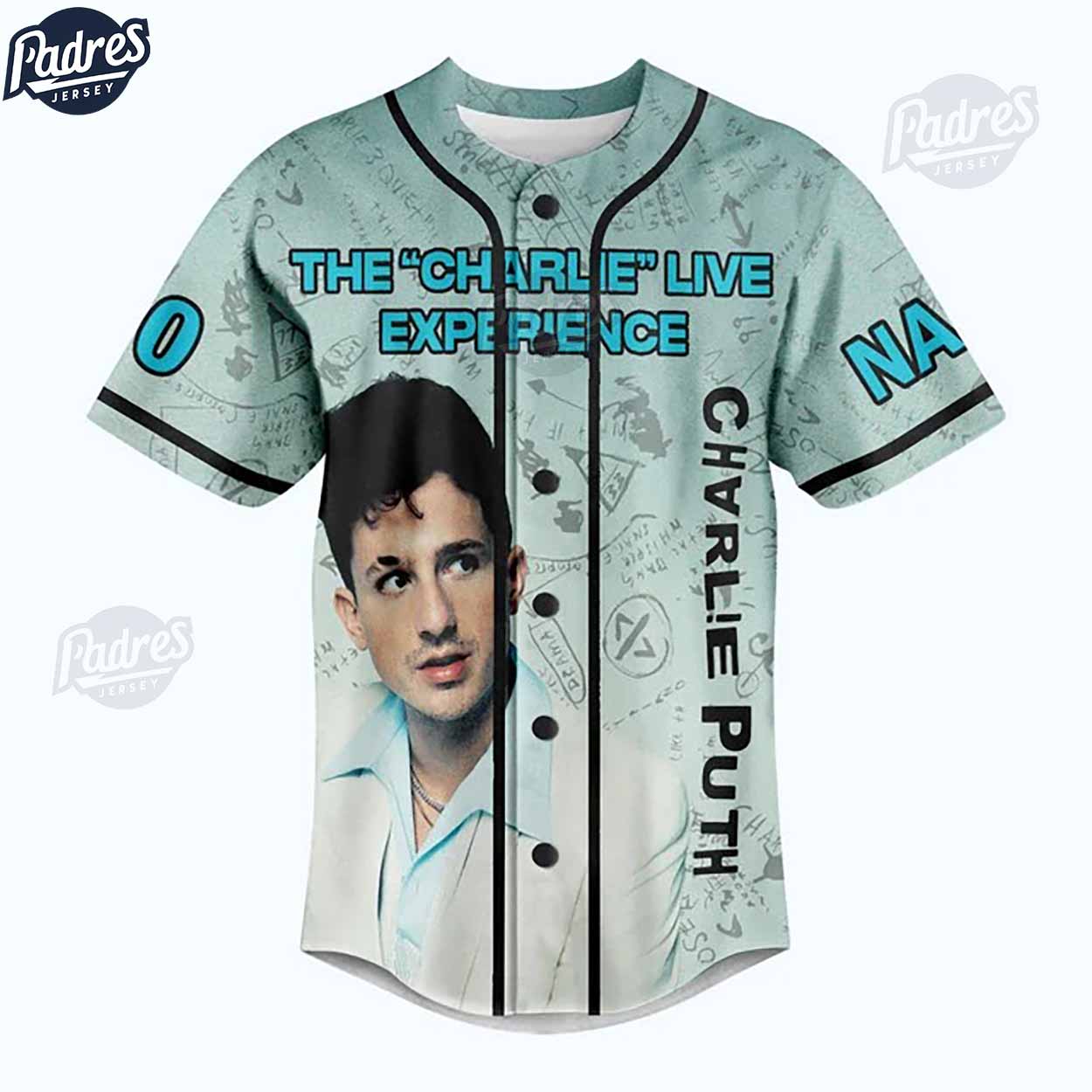 Charlie Puth The Charlie Live Experience Custom Baseball Jersey - Padres Jersey Oasis: Elevate Your Baseball Style Game