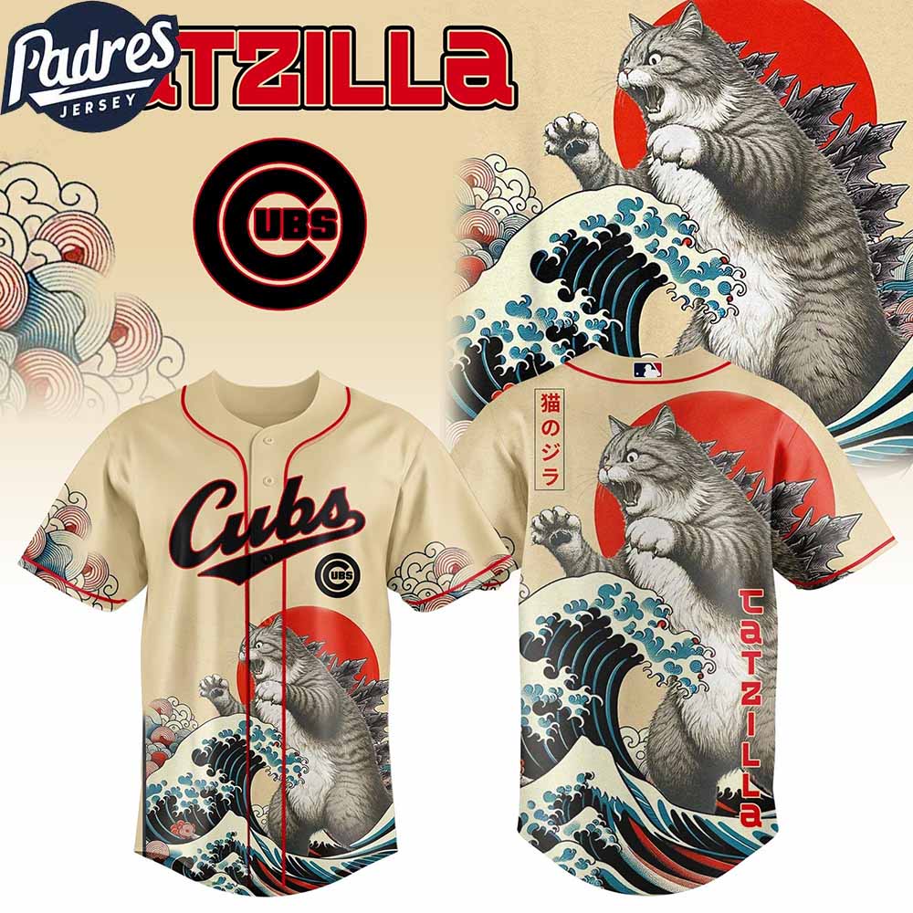 Chicago Cubs MLB X Catzilla Personalized Baseball Jersey - Padres Jersey Oasis: Elevate Your Baseball Style Game