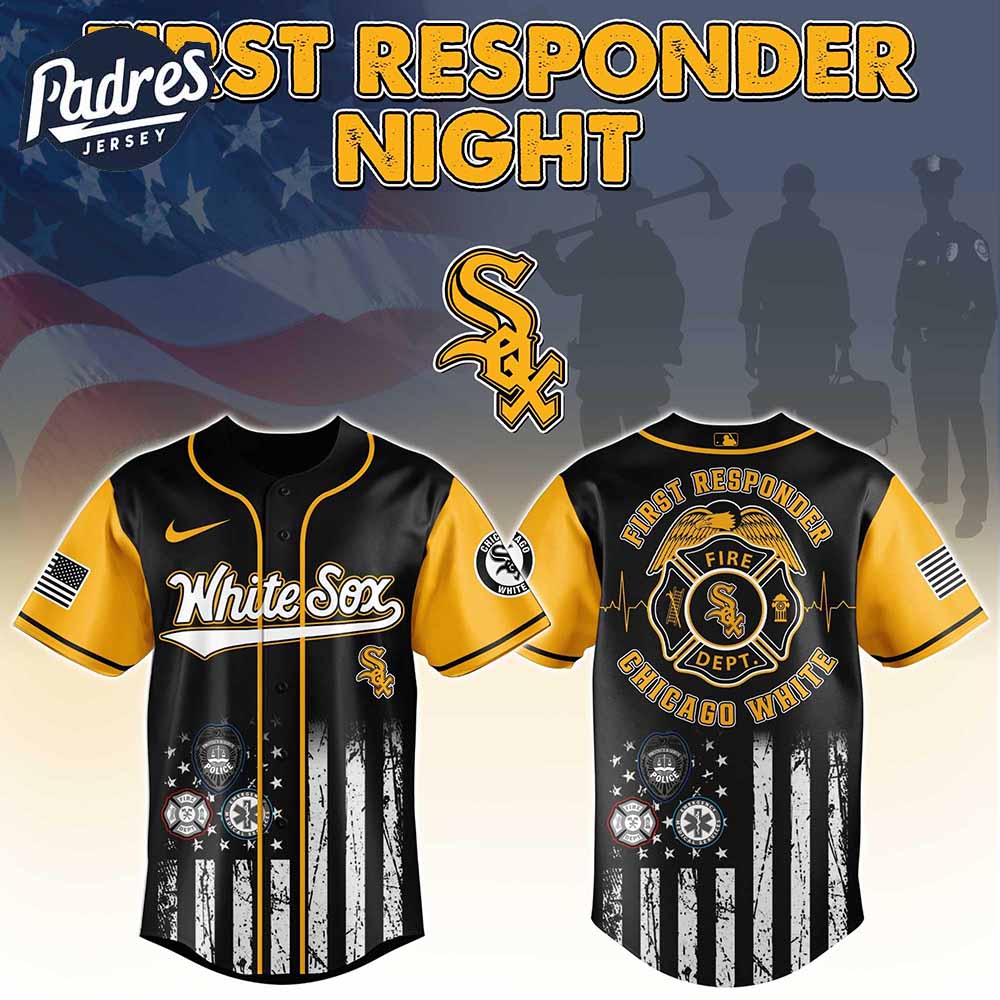 Chicago White Sox MLB x First Responders Baseball Jersey - Padres Jersey Oasis: Elevate Your Baseball Style Game
