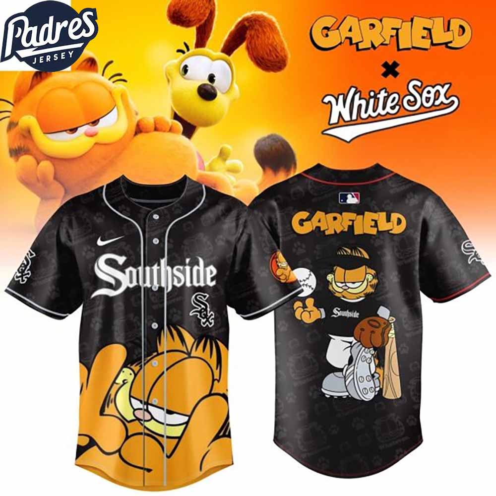 Chicago White Sox x Garfield Lazy Home Run Baseball Jersey Style - Padres Jersey Oasis: Elevate Your Baseball Style Game