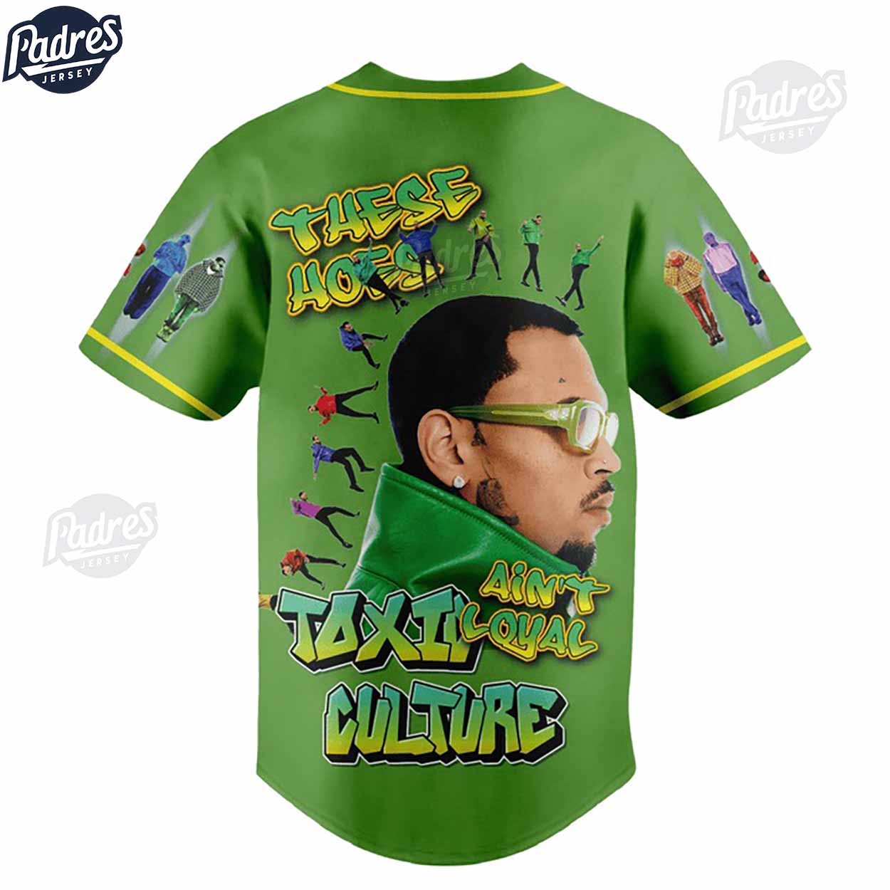 Chris Brown Tour Custom Green Baseball Jersey - Padres Jersey Oasis: Elevate Your Baseball Style Game