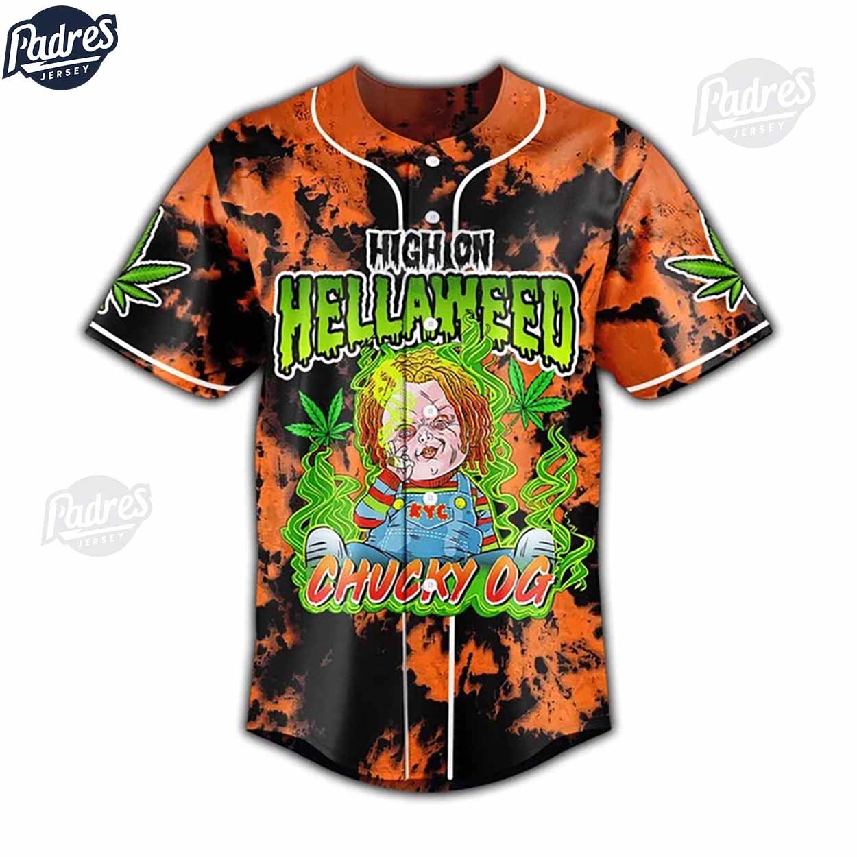 Chucky High On Hallaweed Baseball Jersey - Padres Jersey Oasis: Elevate Your Baseball Style Game