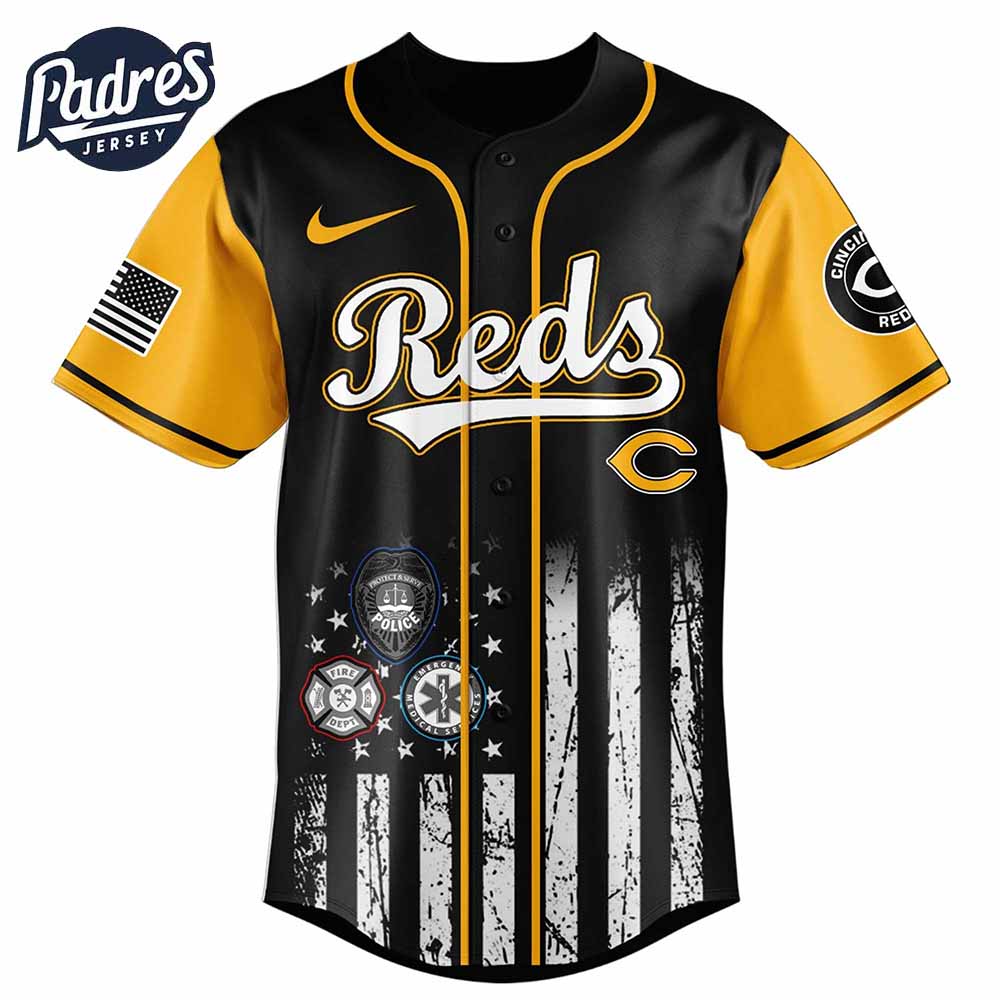 Cincinnati Reds MLB x First Responders Baseball Jersey - Padres Jersey Oasis: Elevate Your Baseball Style Game