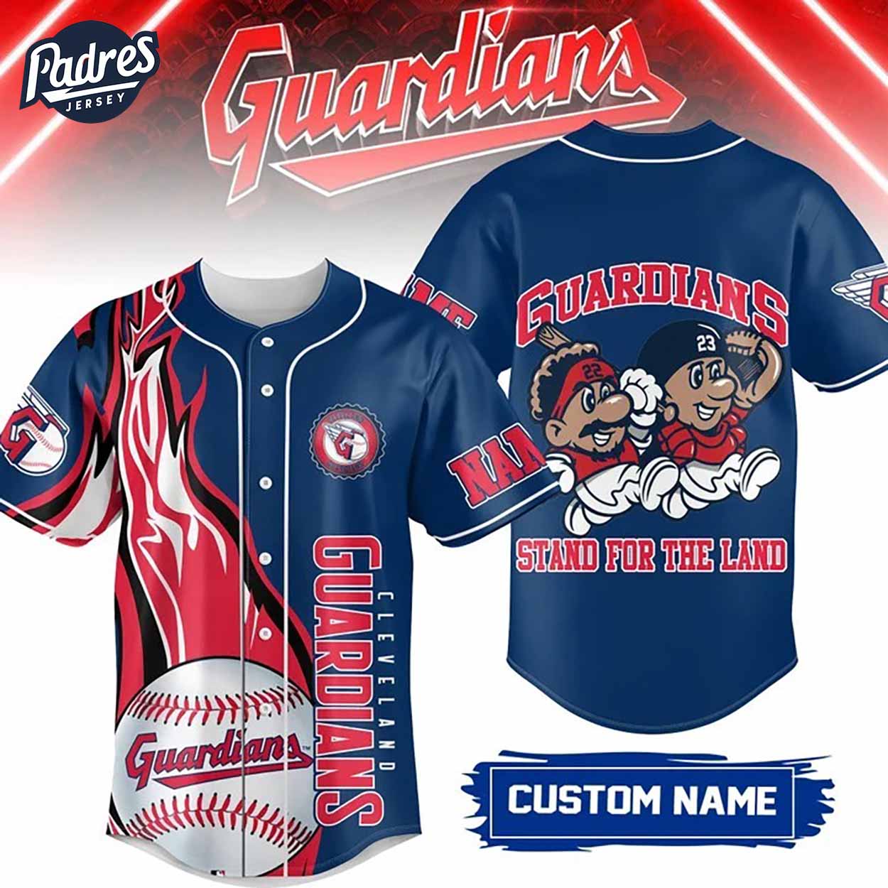 Cleveland Gardians Stand For The Land Baseball Jersey - Padres Jersey Oasis: Elevate Your Baseball Style Game