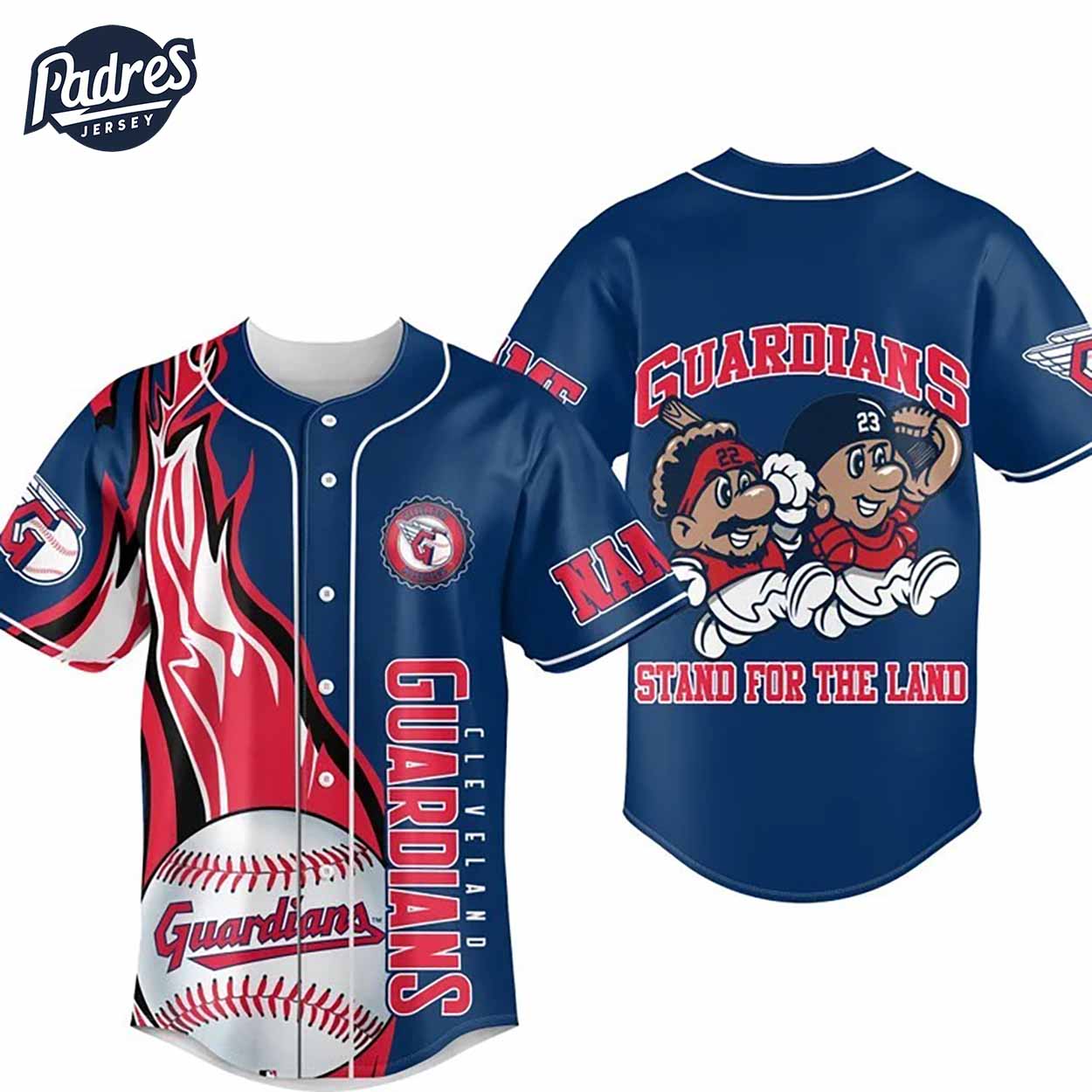 Cleveland Gardians Stand For The Land Baseball Jersey - Padres Jersey Oasis: Elevate Your Baseball Style Game