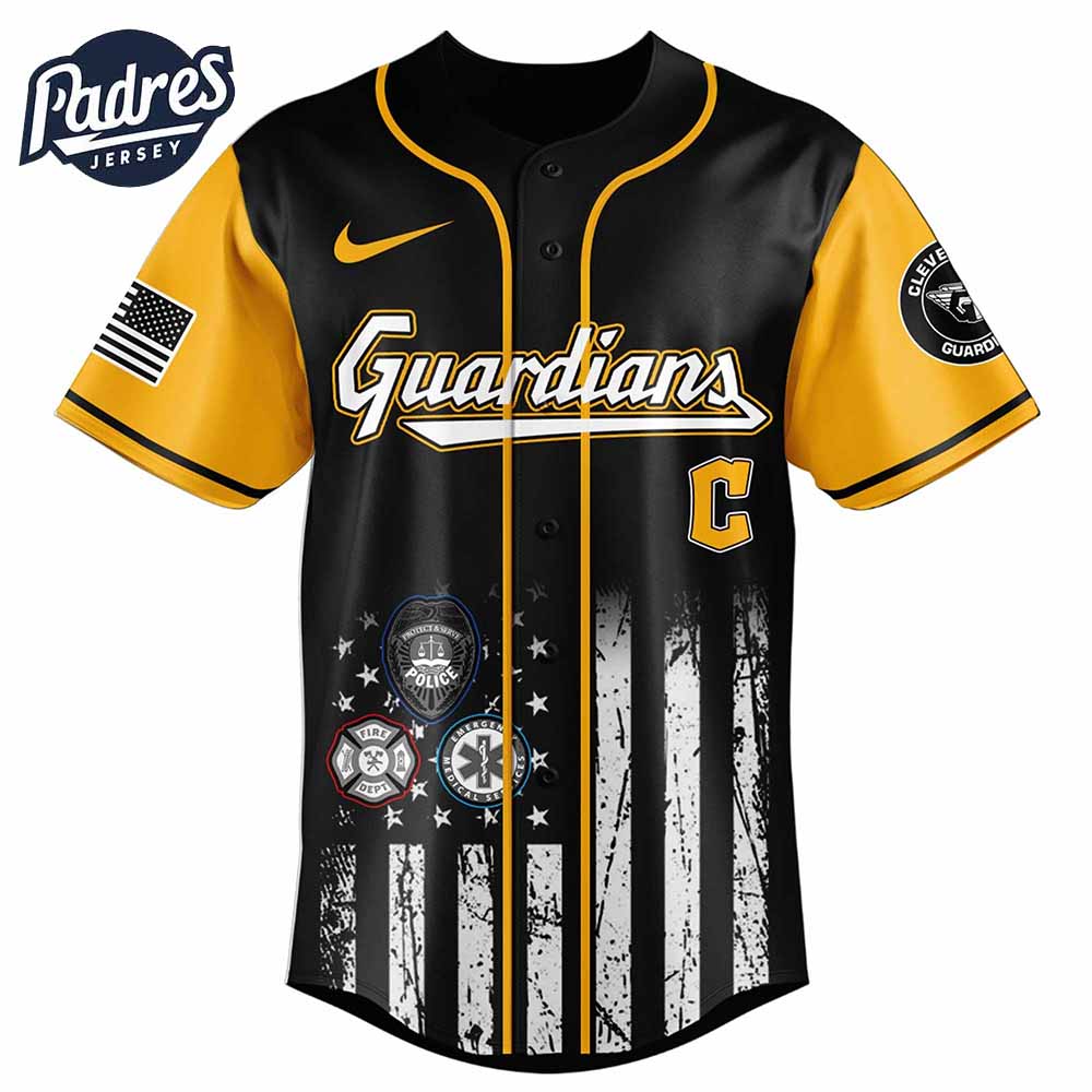Cleveland Guardians MLB x First Responders Baseball Jersey - Padres Jersey Oasis: Elevate Your Baseball Style Game