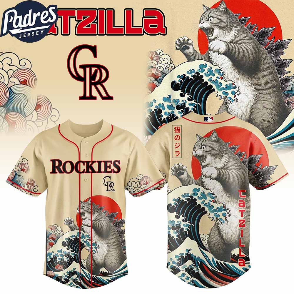 Colorado Rockies MLB X Catzilla Personalized Baseball Jersey - Padres Jersey Oasis: Elevate Your Baseball Style Game