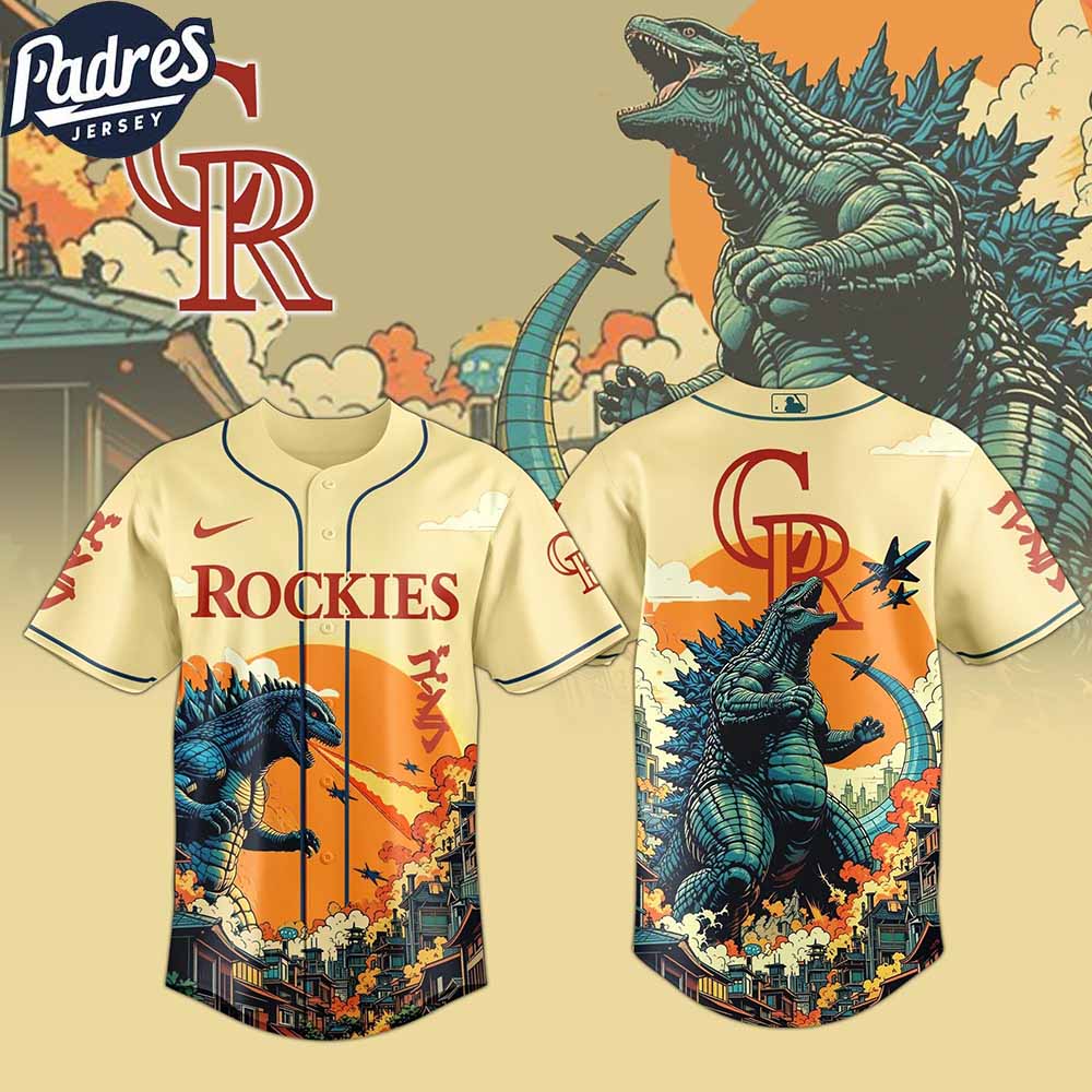 Colorado Rockies MLB X Godzilla Custom New Baseball Jersey - Padres Jersey Oasis: Elevate Your Baseball Style Game