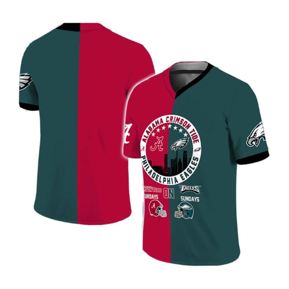 Crimson Tide On Saturdays Eagles On Sundays Football Jersey - Grishko.com