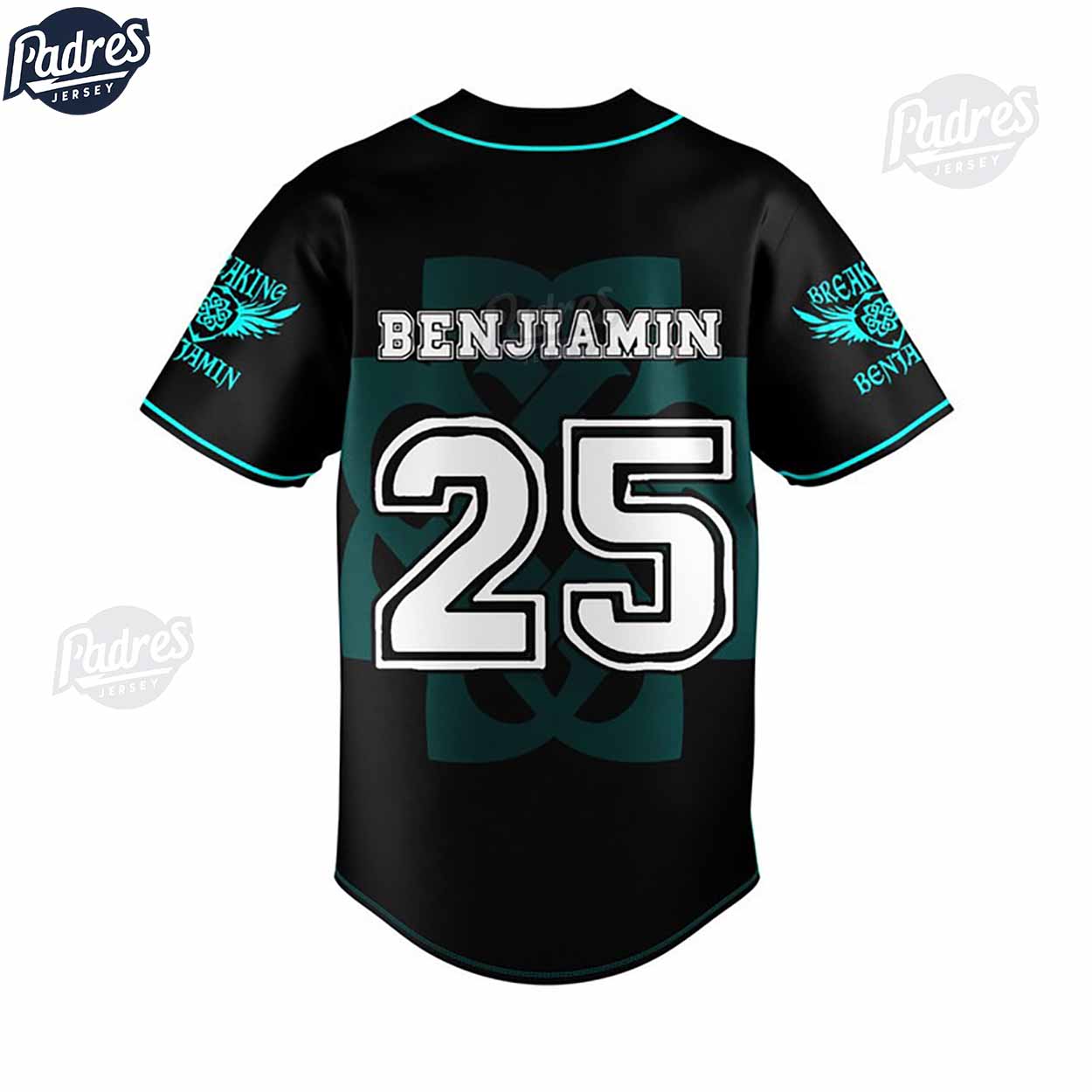 Custom 25Th Anniversary 1999 2024 Breaking Benjamin Baseball Jersey - Padres Jersey Oasis: Elevate Your Baseball Style Game