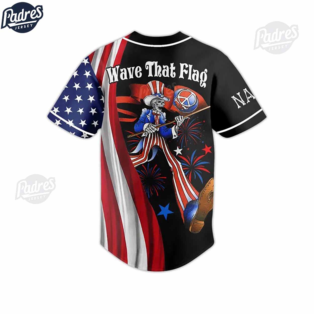 Custom 4th Of July Grateful Dead Baseball Jersey - Padres Jersey Oasis: Elevate Your Baseball Style Game