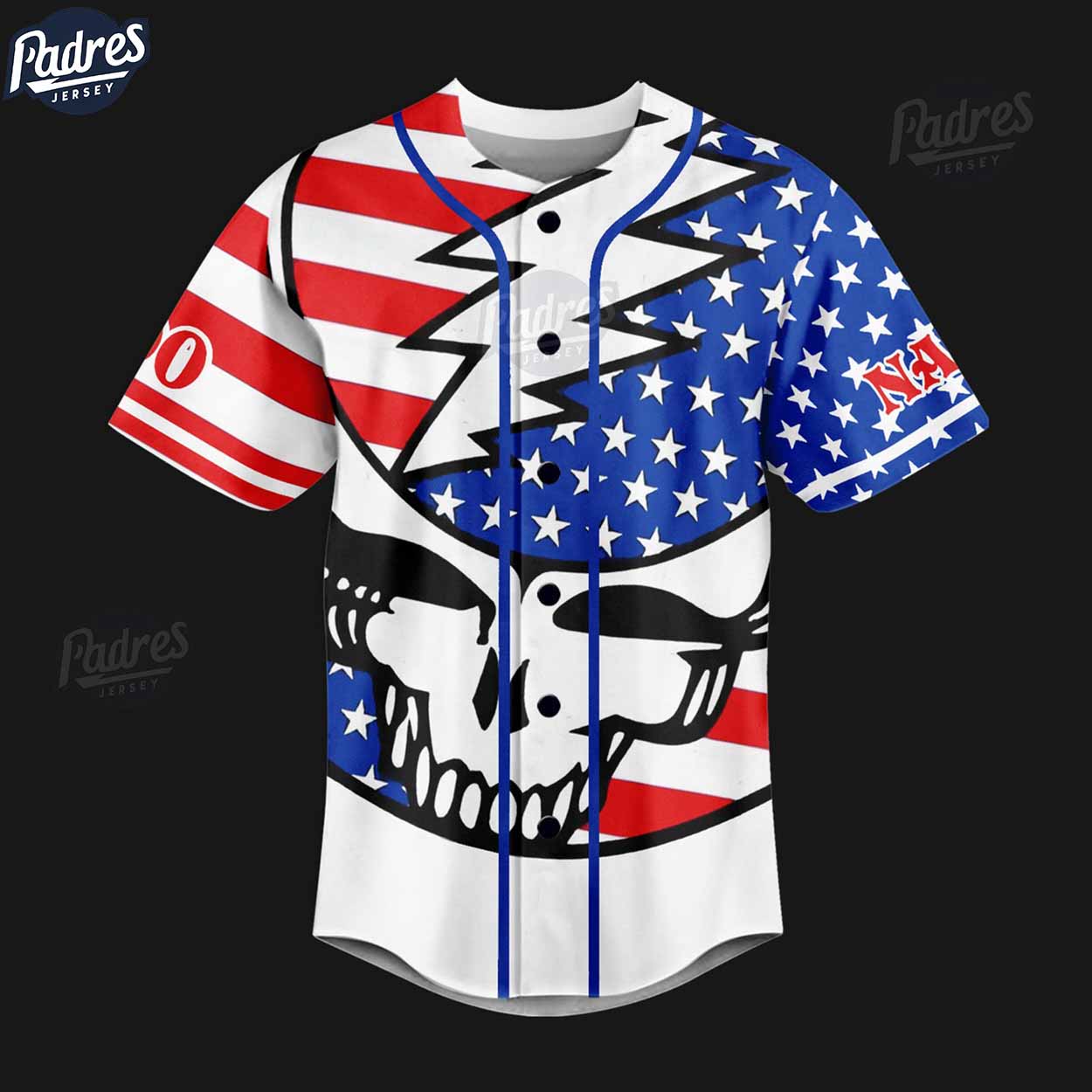 Custom 4th Of July Grateful Dead Good Of Lory Baseball Jersey - Padres Jersey Oasis: Elevate Your Baseball Style Game
