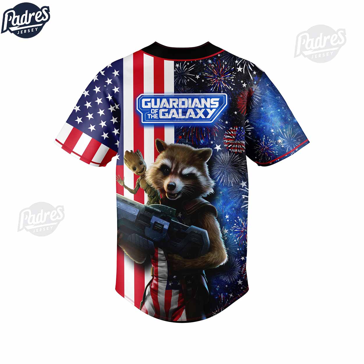 Custom 4th Of July Guardian Galaxy Baseball Jersey - Padres Jersey Oasis: Elevate Your Baseball Style Game
