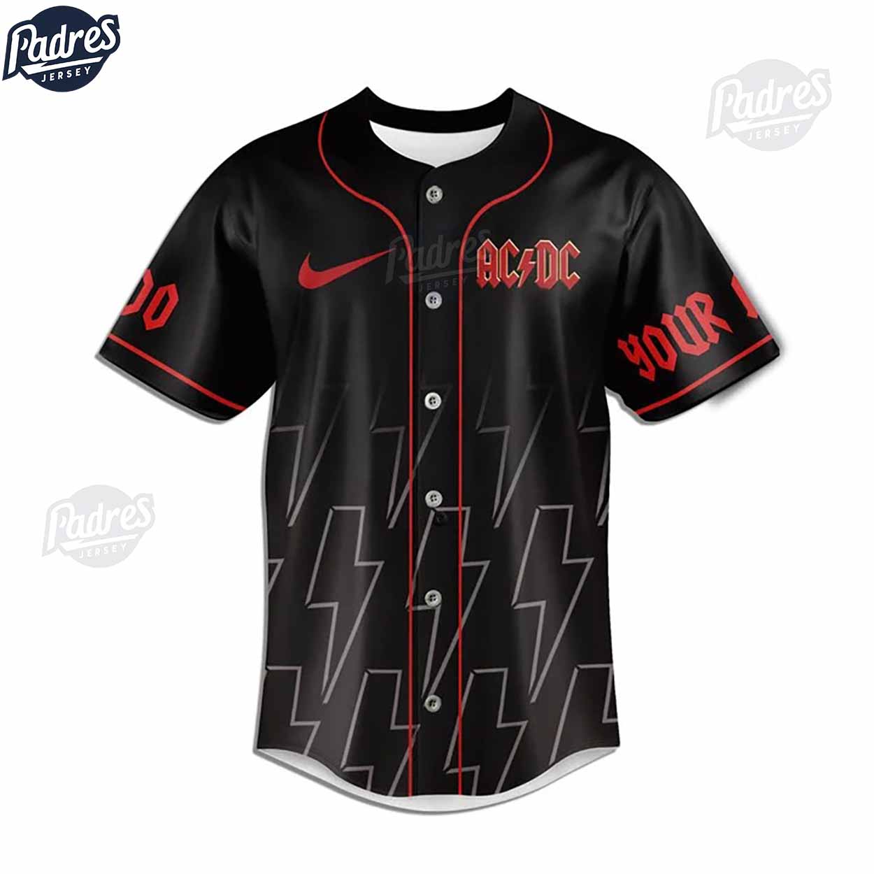 Custom AC/DC Snoopy & Charlie Brown Baseball Jersey - Padres Jersey Oasis: Elevate Your Baseball Style Game