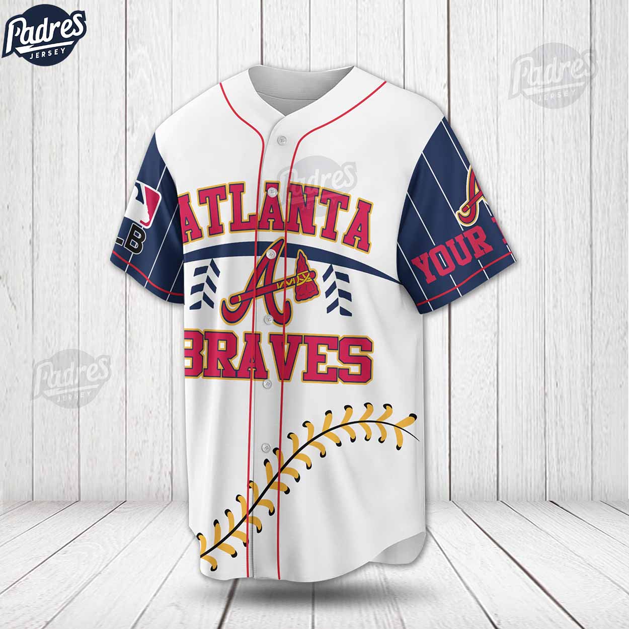 Custom Atlanta Braves Baseball MLB Baseball Jersey - Padres Jersey Oasis: Elevate Your Baseball Style Game