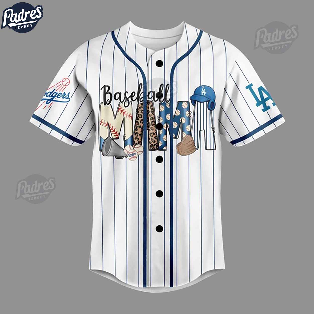 Custom Baseball Mama Los Angeles Dodger Baseball Jersey - Padres Jersey Oasis: Elevate Your Baseball Style Game