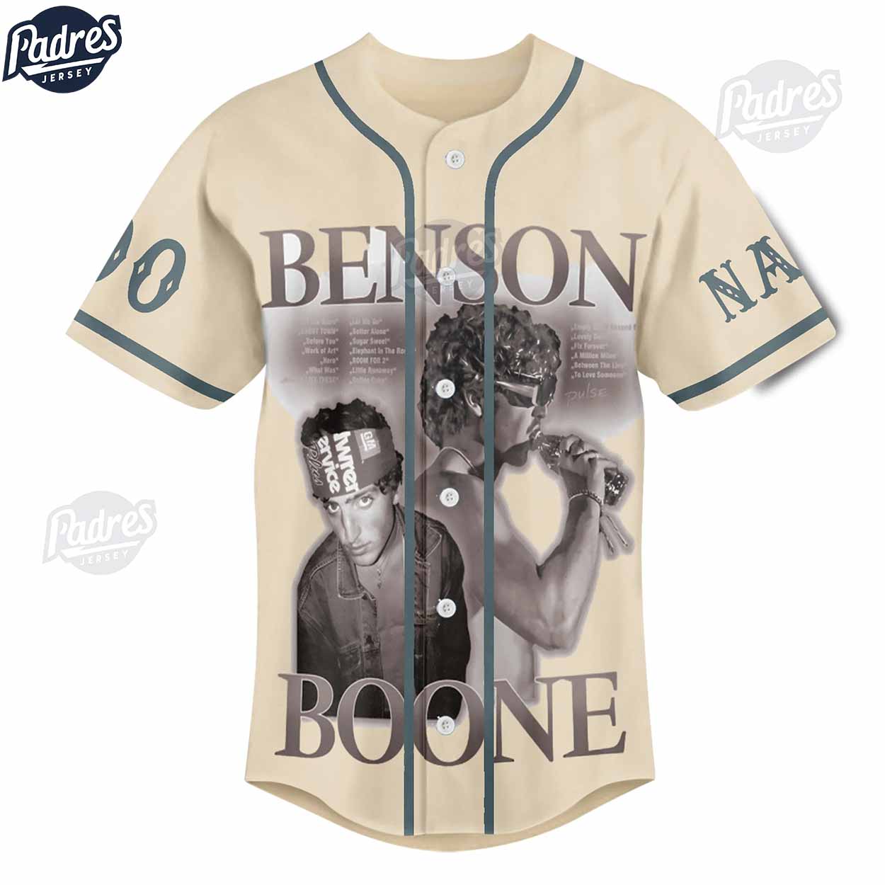 Custom Benson Boone World Tour Baseball Jersey - Padres Jersey Oasis: Elevate Your Baseball Style Game