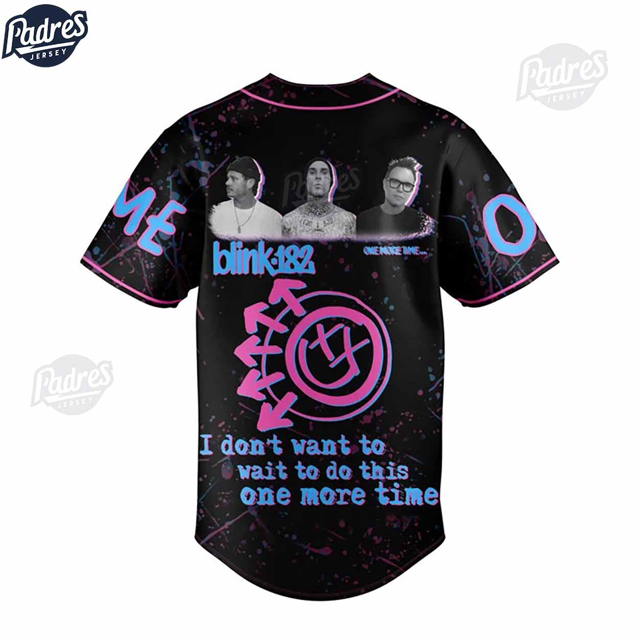 Custom Blink-182 One More Time Baseball Jersey - Padres Jersey Oasis: Elevate Your Baseball Style Game