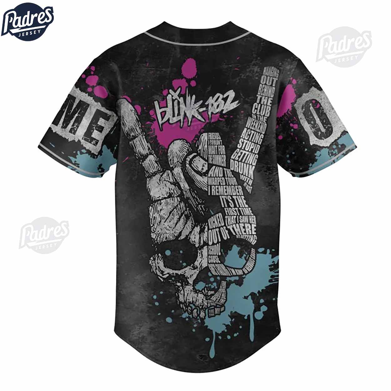 Custom Blink-182 Six Arrow Skull Baseball Jersey - Padres Jersey Oasis: Elevate Your Baseball Style Game