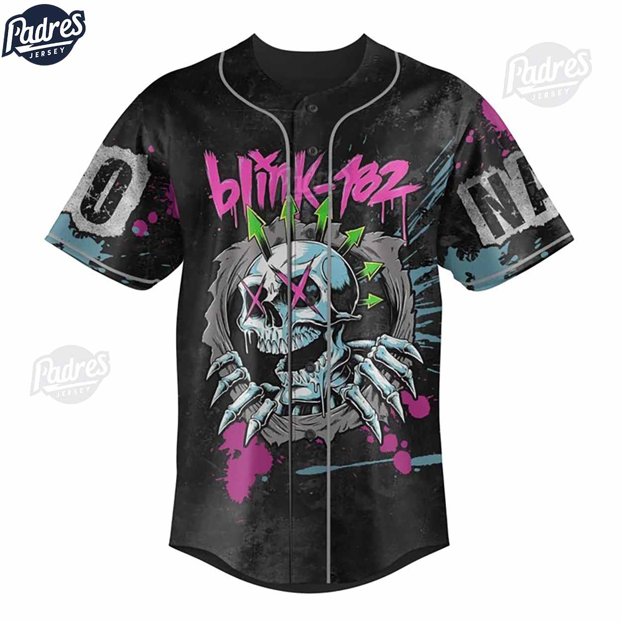 Custom Blink-182 Six Arrow Skull Baseball Jersey - Padres Jersey Oasis: Elevate Your Baseball Style Game