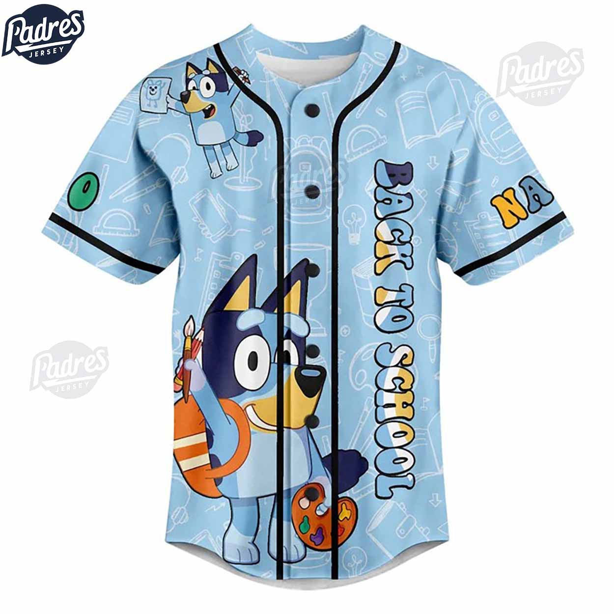 Custom Bluey 2024 Back To School Baseball Jersey - Padres Jersey Oasis: Elevate Your Baseball Style Game