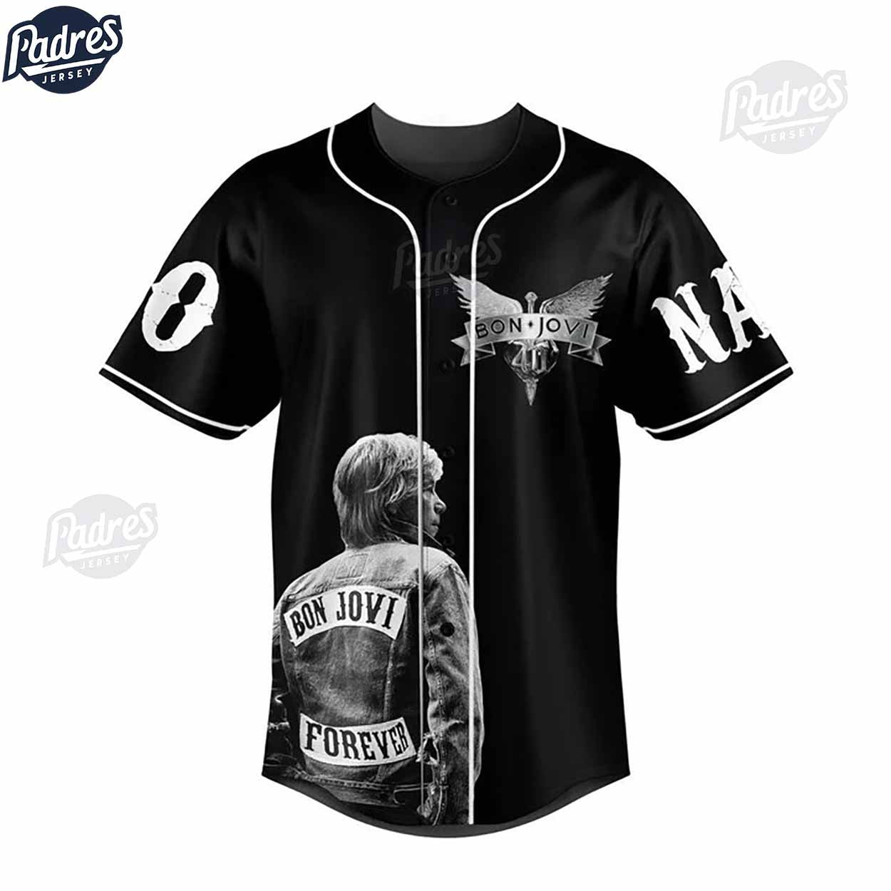 Custom Bon Jovi Forever Baseball Jersey - Padres Jersey Oasis: Elevate Your Baseball Style Game