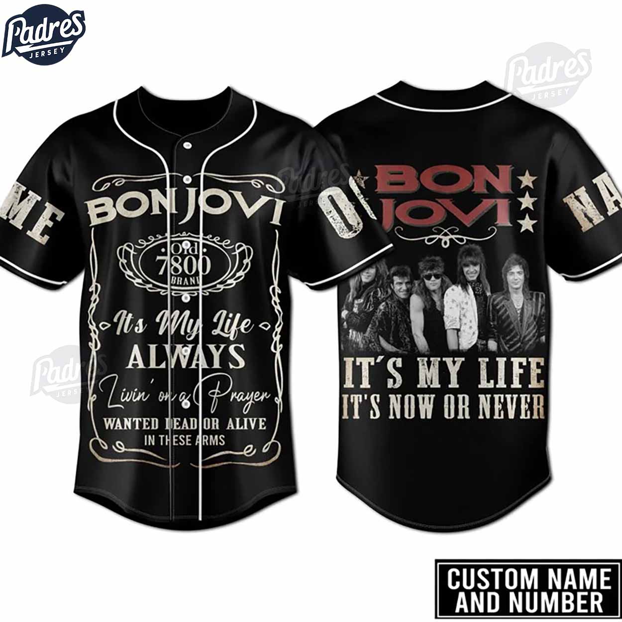 Custom Bon Jovi It's My Life Baseball Jersey - Padres Jersey Oasis: Elevate Your Baseball Style Game