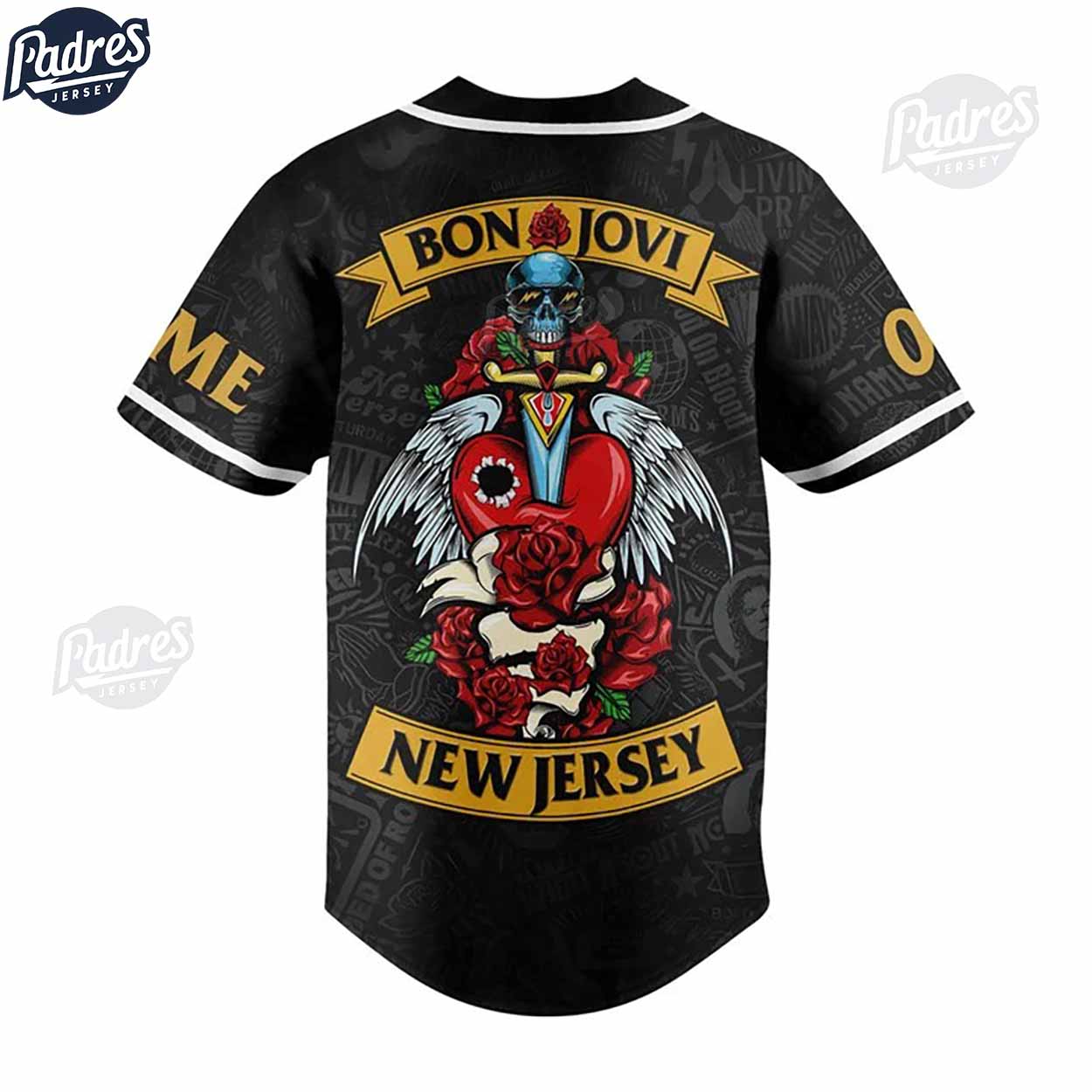 Custom Bon Jovi New Jersey Baseball Jersey Style - Padres Jersey Oasis: Elevate Your Baseball Style Game
