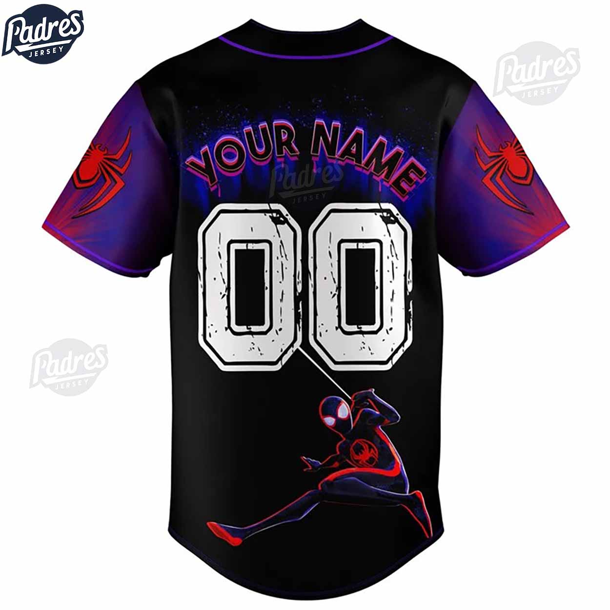 Custom Spider-Man Across The Spider-Verse Characters Baseball Jersey - Padres Jersey Oasis: Elevate Your Baseball Style Game