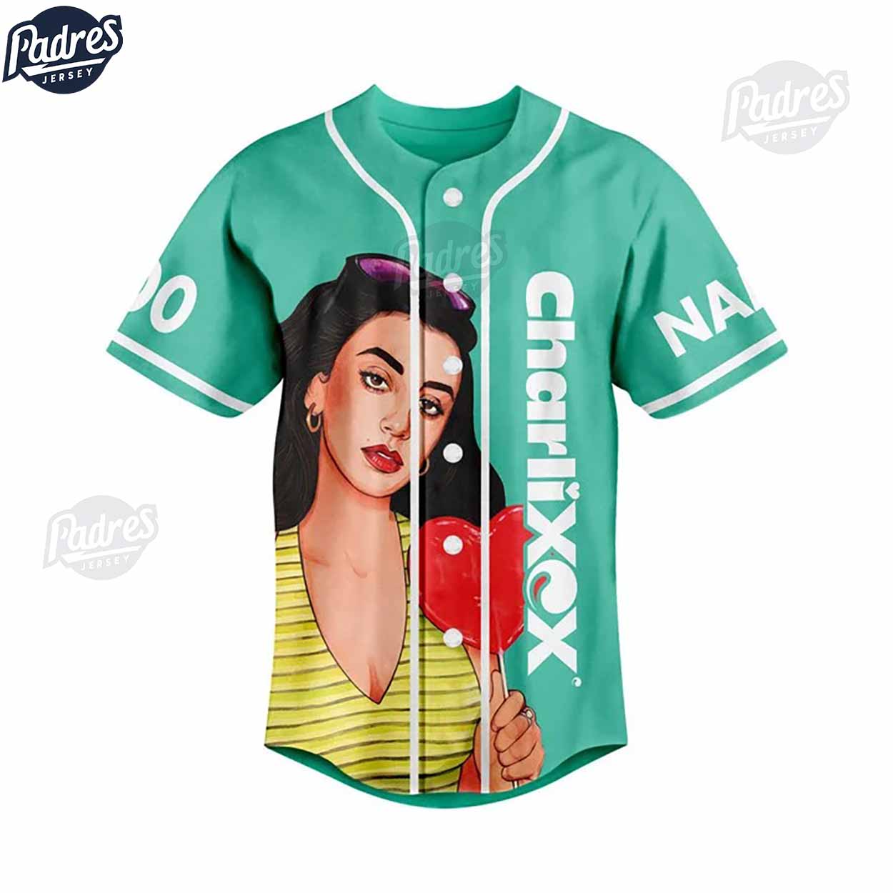 Custom Charli XCX Baseball Jersey Style - Padres Jersey Oasis: Elevate Your Baseball Style Game