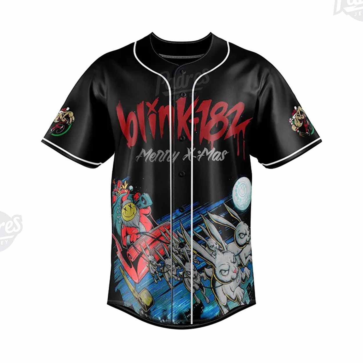 Custom Christmas Blink-182 Baseball Jersey - Padres Jersey Oasis: Elevate Your Baseball Style Game
