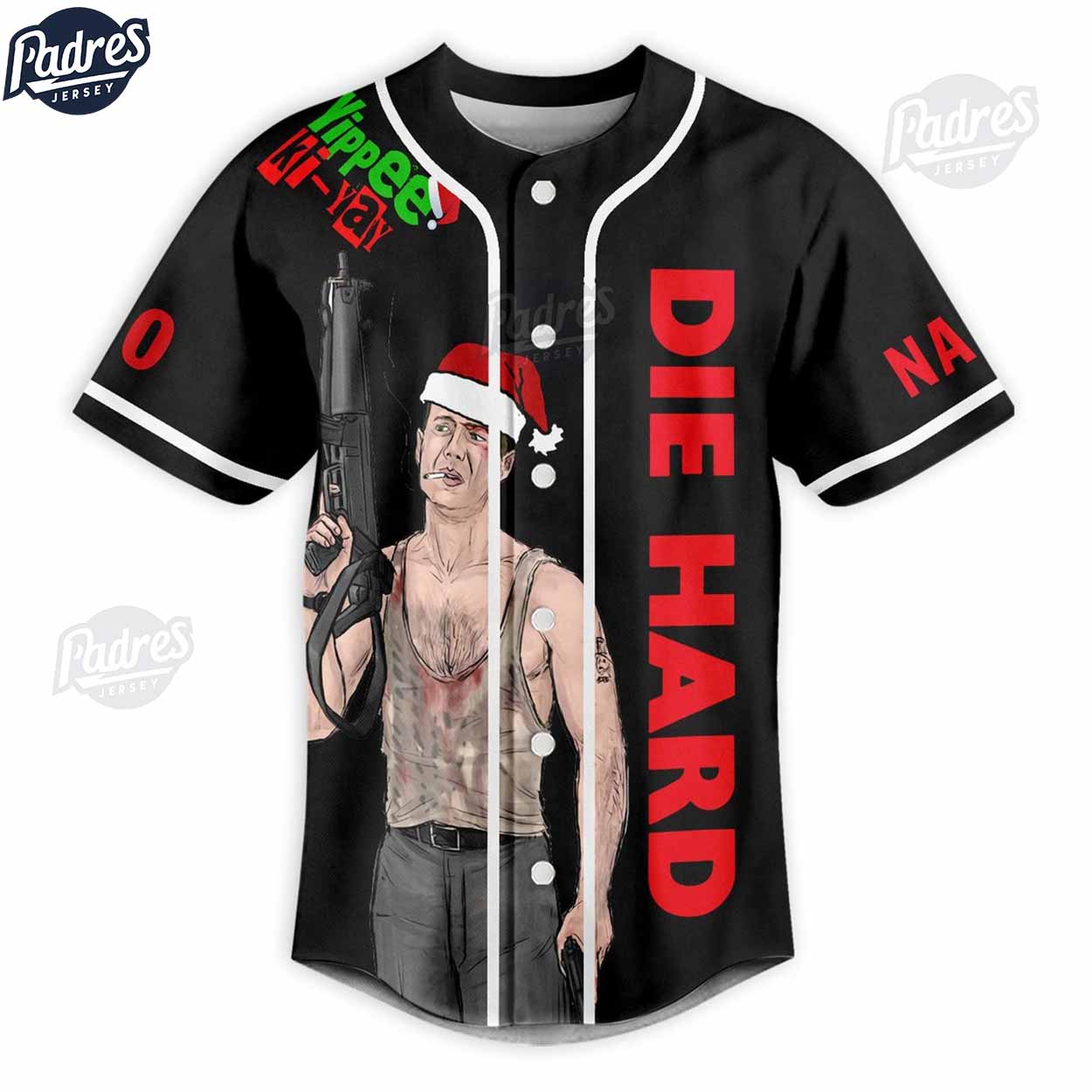 Custom Christmas Die Hard Baseball Jersey Style - Padres Jersey Oasis: Elevate Your Baseball Style Game