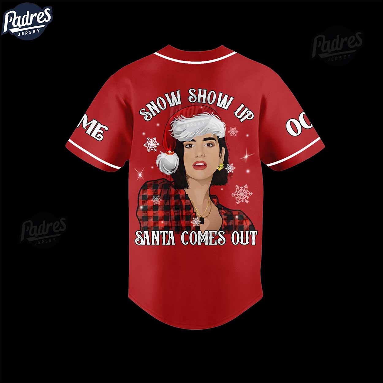 Custom Christmas Dua Lipa Baseball Jersey Style - Padres Jersey Oasis: Elevate Your Baseball Style Game