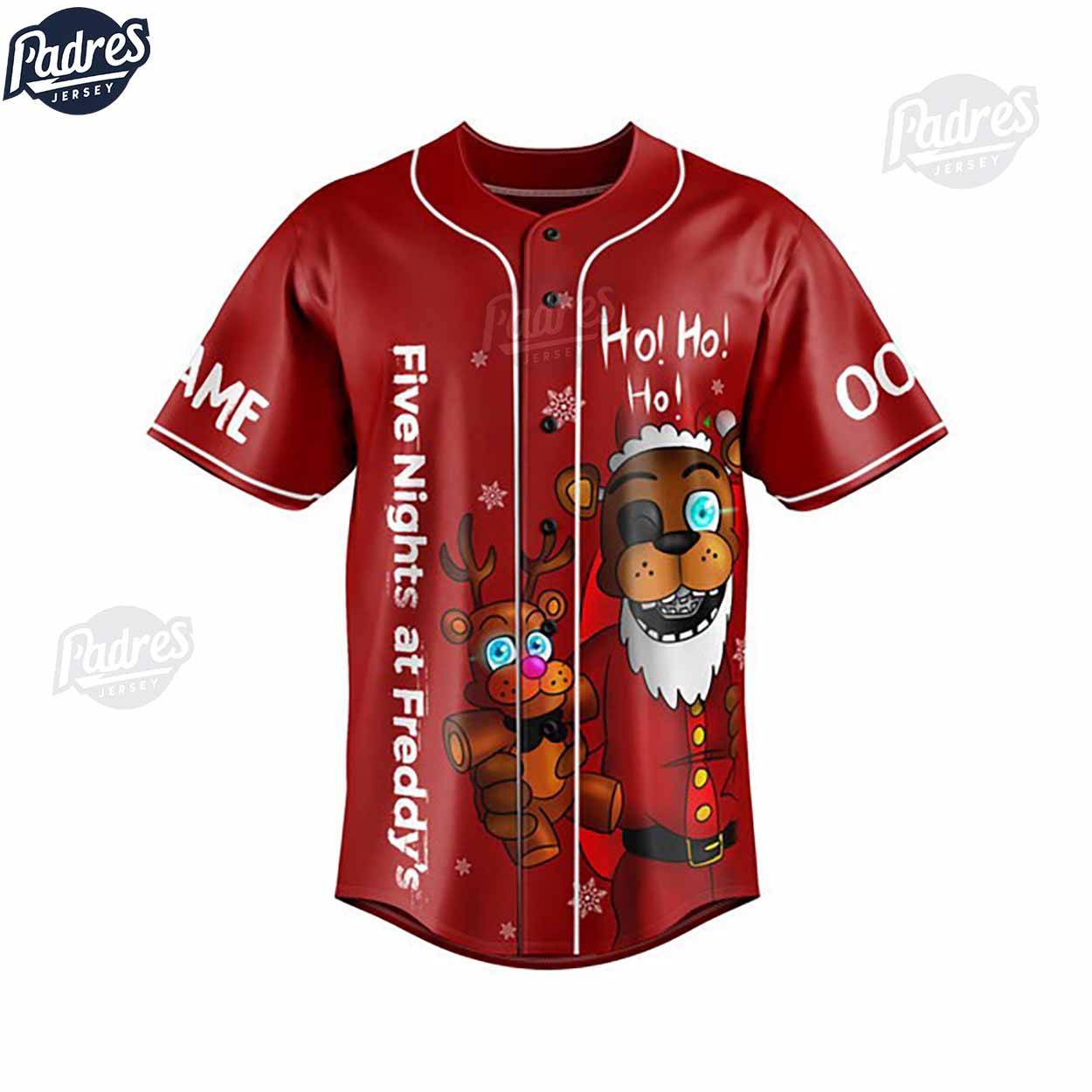Custom Christmas Five Nights At Freddy Baseball Jersey Style - Padres Jersey Oasis: Elevate Your Baseball Style Game