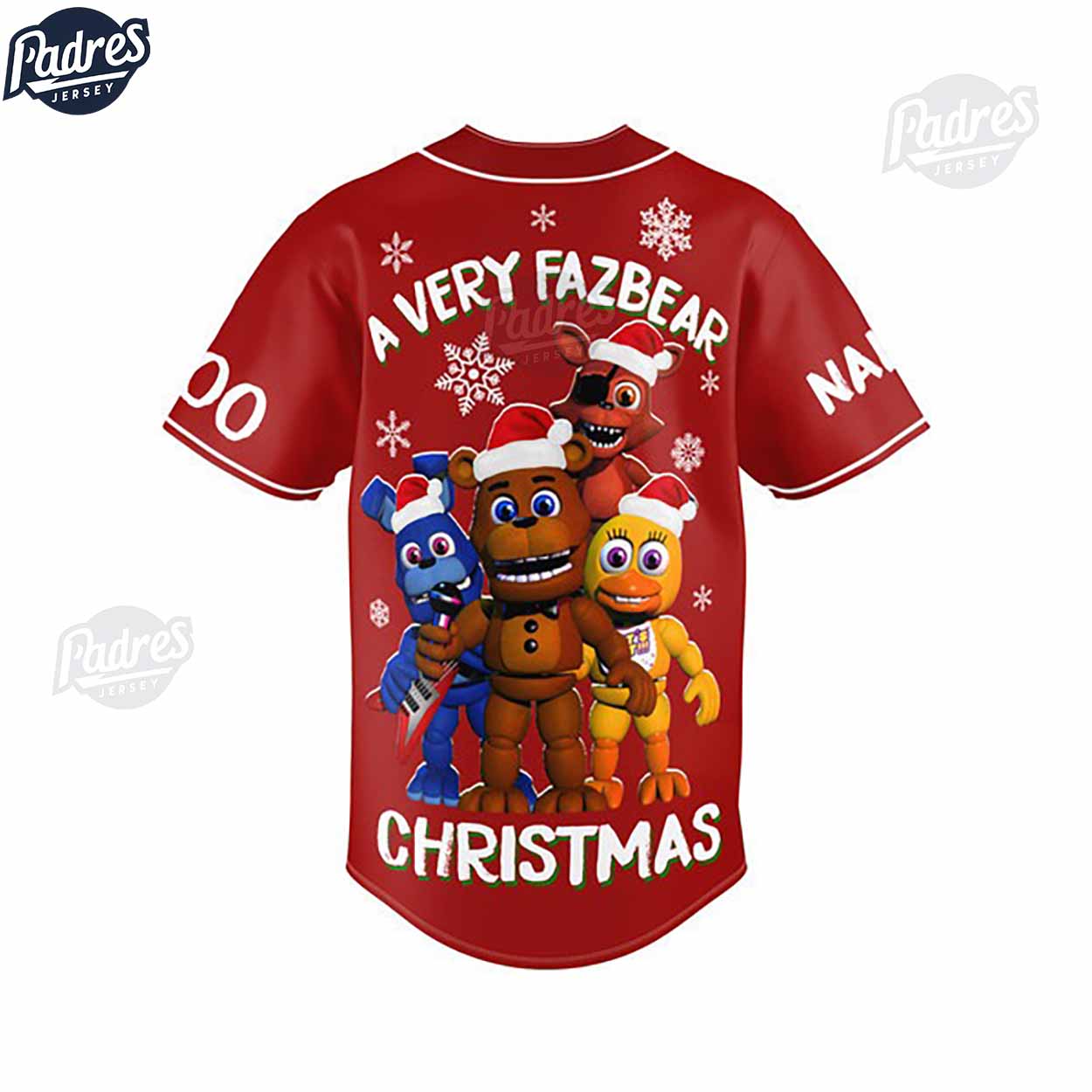 Custom Christmas Five Nights At Freddy Baseball Jersey Style - Padres Jersey Oasis: Elevate Your Baseball Style Game